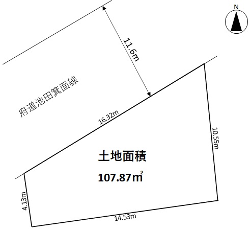 池田市畑3丁目の売り土地